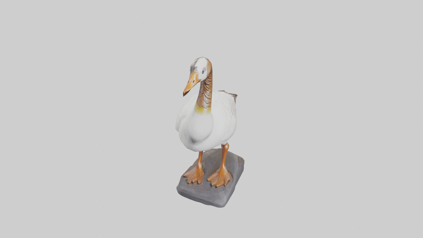 Goose statue model VR / AR / low-poly