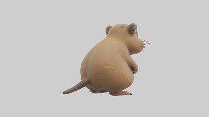 3D model Gopher standing upright model VR / AR / low-poly