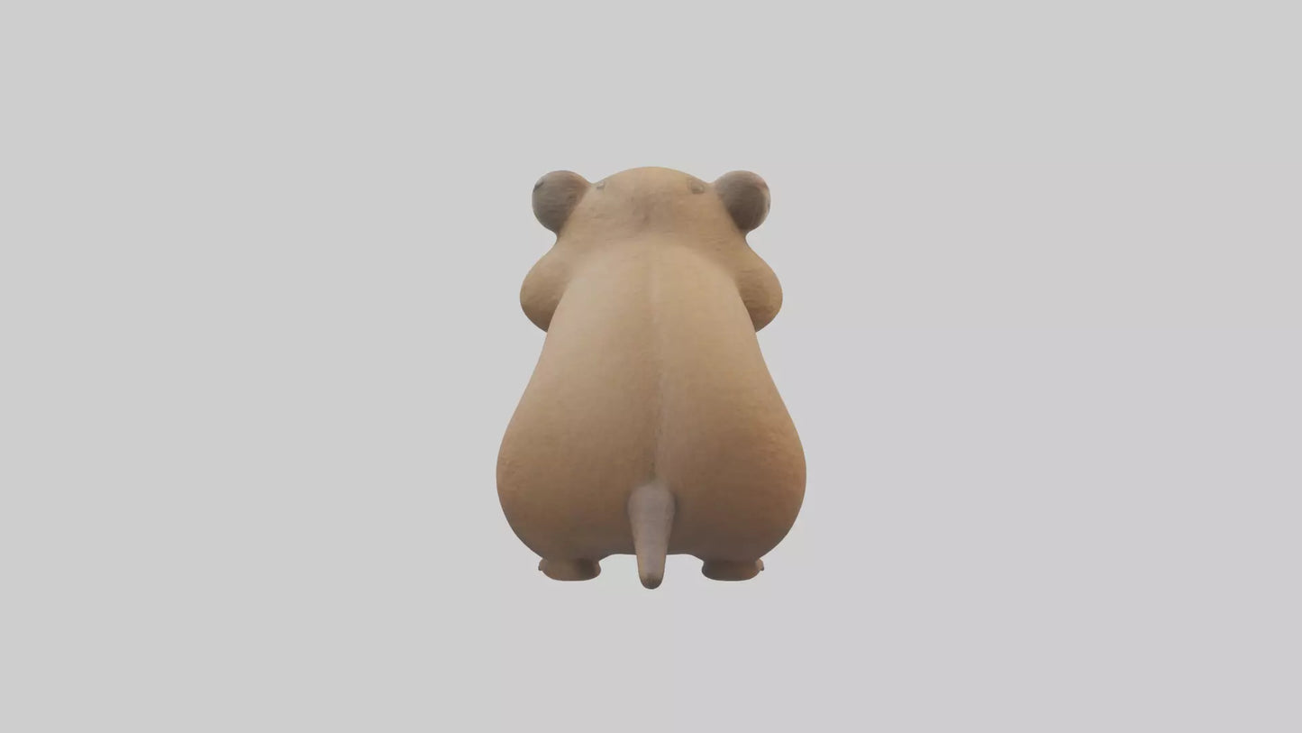 3D model Gopher standing upright model VR / AR / low-poly