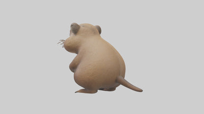 3D model Gopher standing upright model VR / AR / low-poly