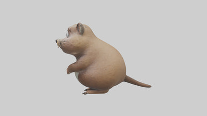 3D model Gopher standing upright model VR / AR / low-poly