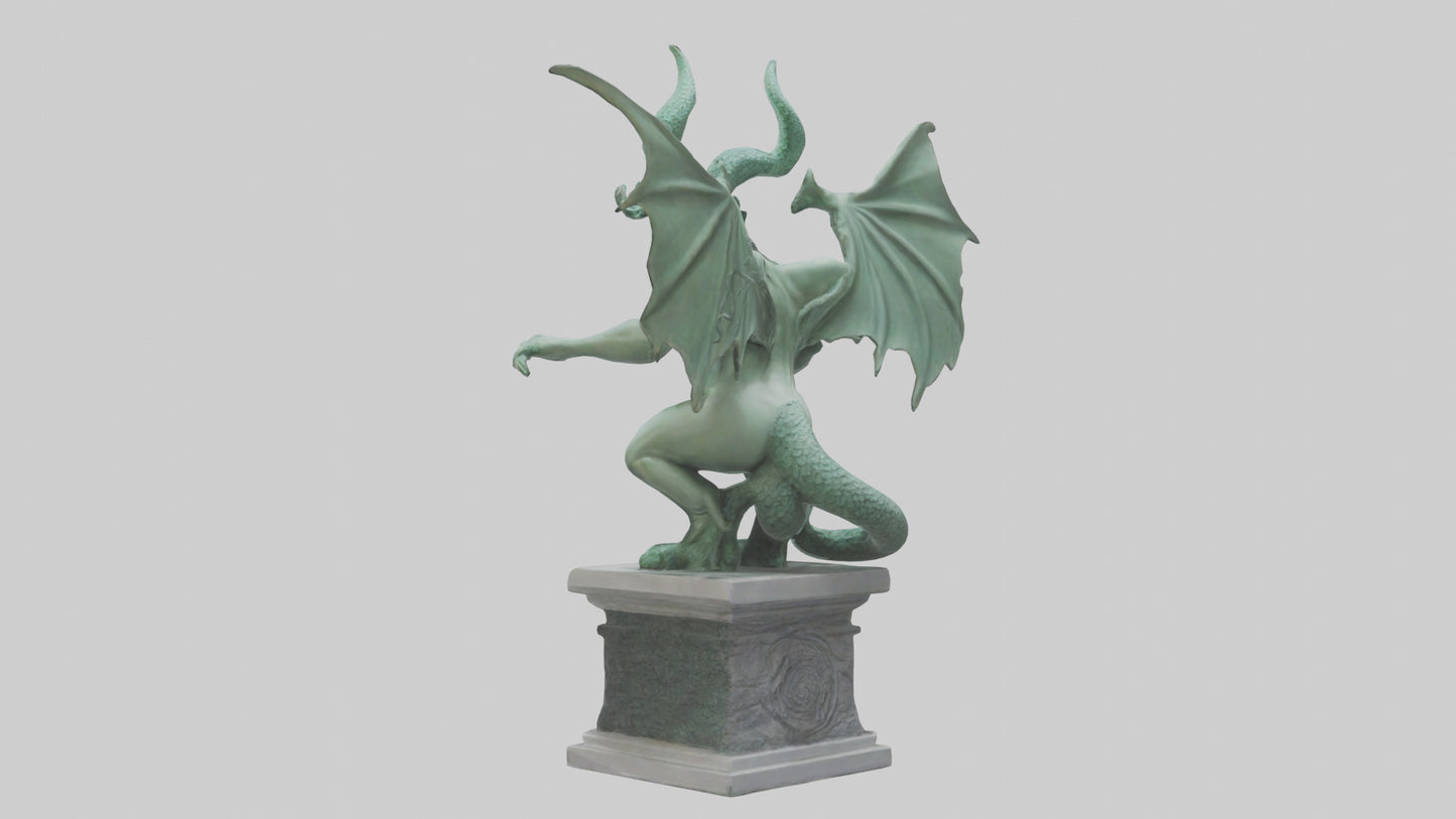 3D model Gorgon statue model VR / AR / low-poly
