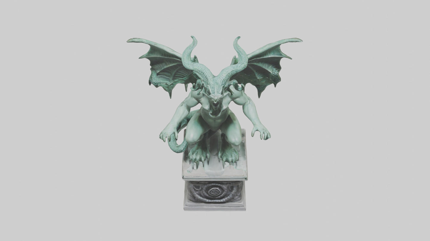 3D model Gorgon statue model VR / AR / low-poly