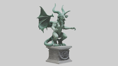 3D model Gorgon statue model VR / AR / low-poly