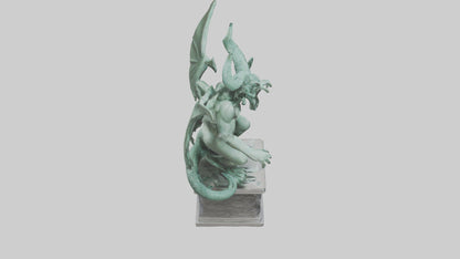 3D model Gorgon statue model VR / AR / low-poly