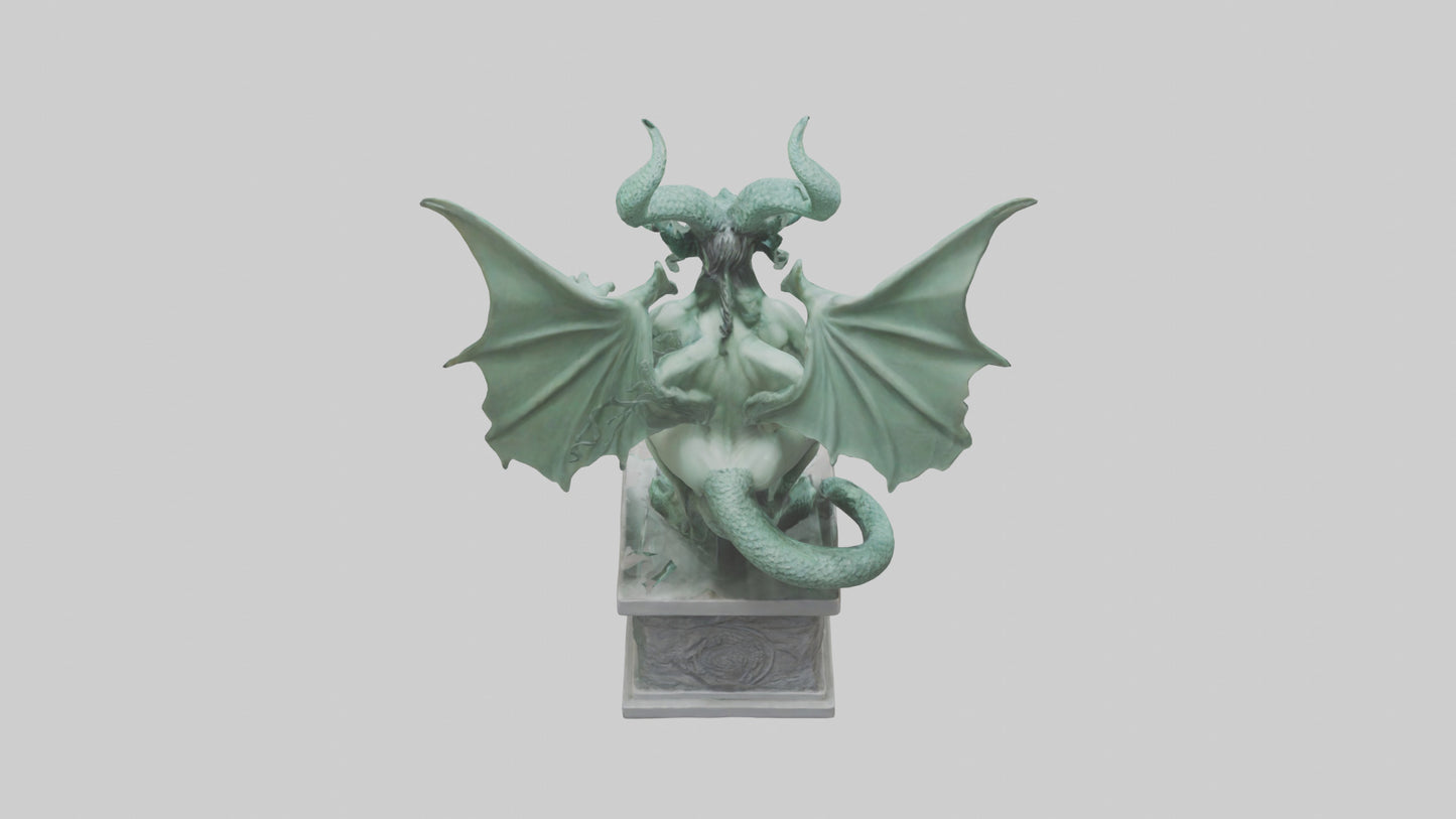 3D model Gorgon statue model VR / AR / low-poly