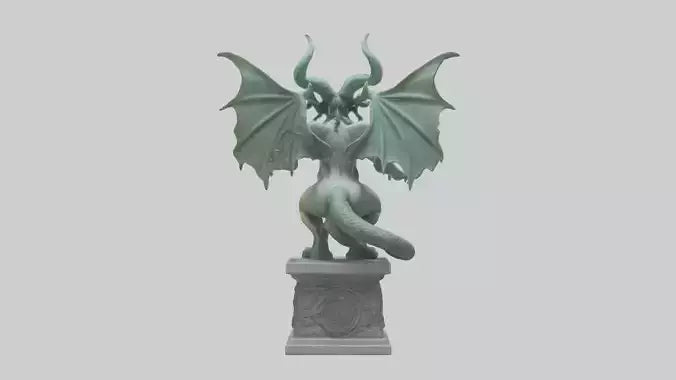 3D model Gorgon statue model VR / AR / low-poly