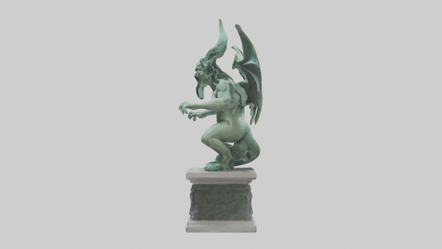 3D model Gorgon statue model VR / AR / low-poly