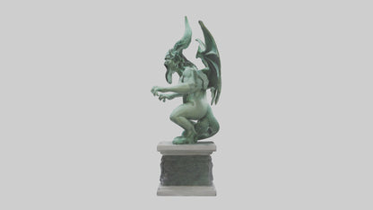 3D model Gorgon statue model VR / AR / low-poly