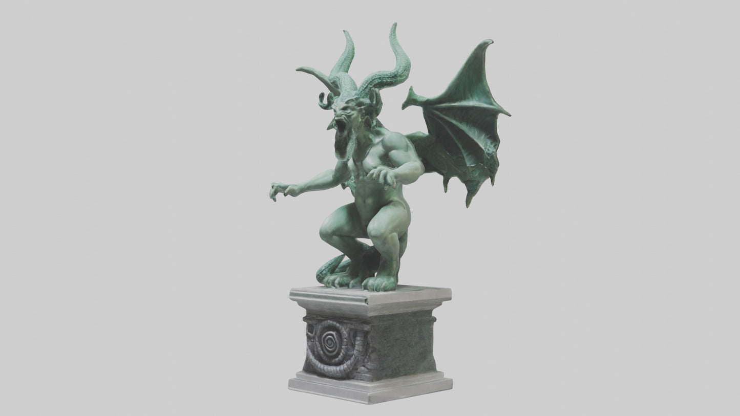 3D model Gorgon statue model VR / AR / low-poly