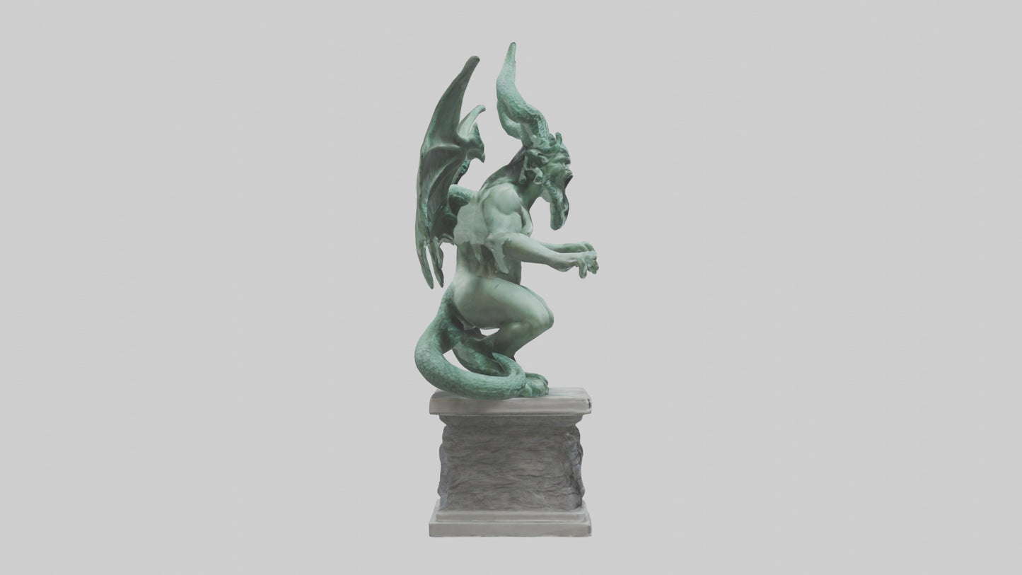 3D model Gorgon statue model VR / AR / low-poly