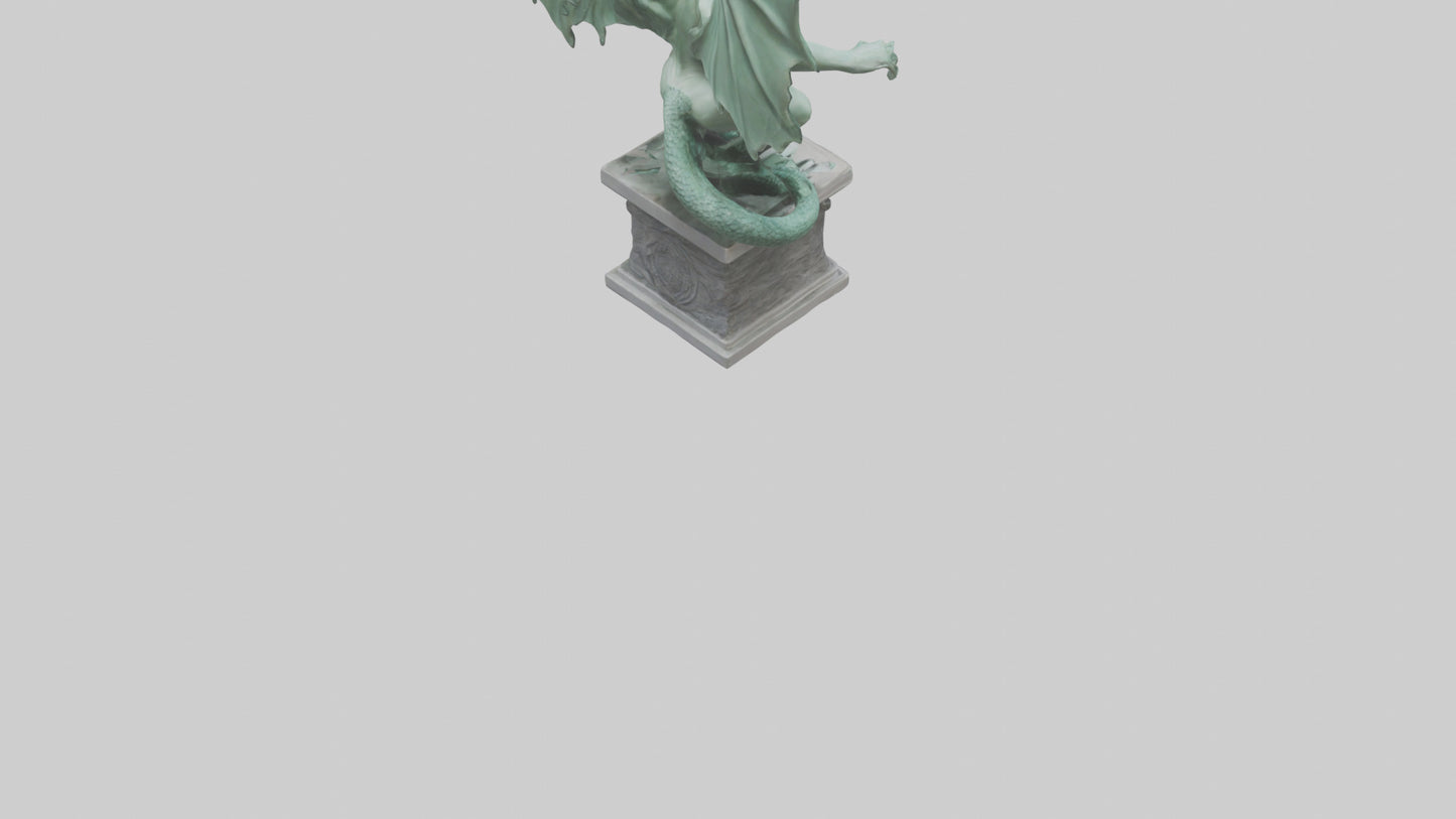 3D model Gorgon statue model VR / AR / low-poly