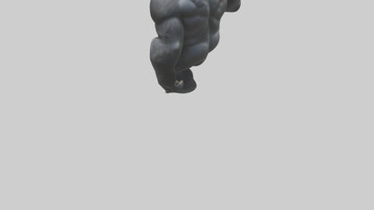 3D model Gorilla beating chest model VR / AR / low-poly