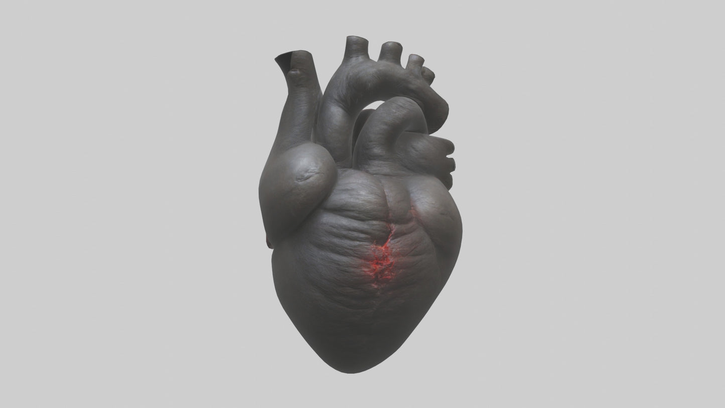 3D model Gorilla Heart VR / AR / low-poly