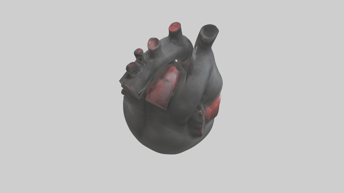 3D model Gorilla Heart VR / AR / low-poly