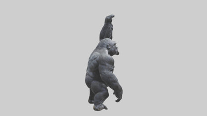Gorilla statue model VR / AR / low-poly