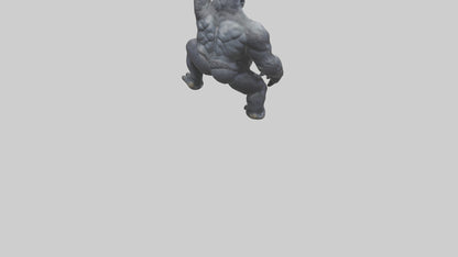 Gorilla statue model VR / AR / low-poly