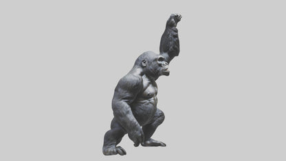 Gorilla statue model VR / AR / low-poly