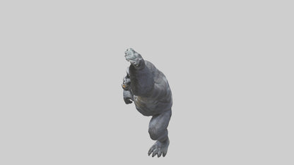Gorilla statue model VR / AR / low-poly