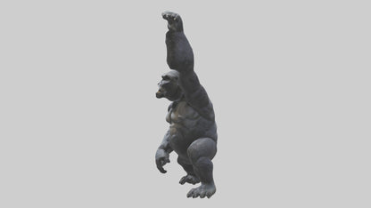Gorilla statue model VR / AR / low-poly