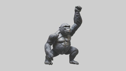 Gorilla statue model VR / AR / low-poly