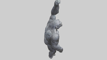 Gorilla statue model VR / AR / low-poly