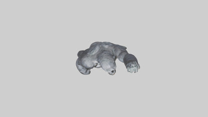 Gorilla statue model VR / AR / low-poly