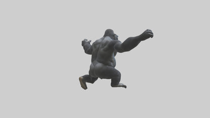 3D model Gorilla swinging model VR / AR / low-poly