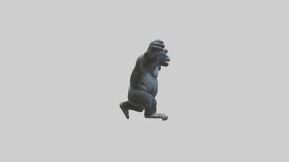 3D model Gorilla swinging model VR / AR / low-poly