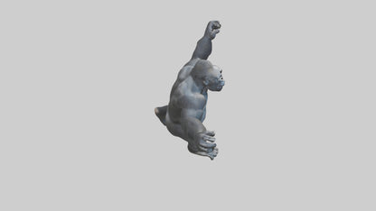 3D model Gorilla swinging model VR / AR / low-poly