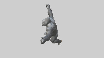 3D model Gorilla swinging model VR / AR / low-poly