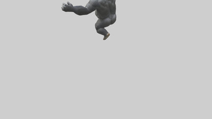 3D model Gorilla swinging model VR / AR / low-poly