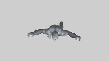 3D model Gorilla swinging model VR / AR / low-poly