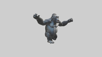 3D model Gorilla swinging model VR / AR / low-poly