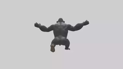 3D model Gorilla swinging model VR / AR / low-poly