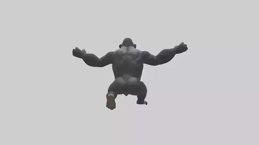 3D model Gorilla swinging model VR / AR / low-poly