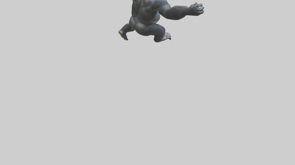 3D model Gorilla swinging model VR / AR / low-poly
