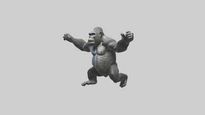 3D model Gorilla swinging model VR / AR / low-poly