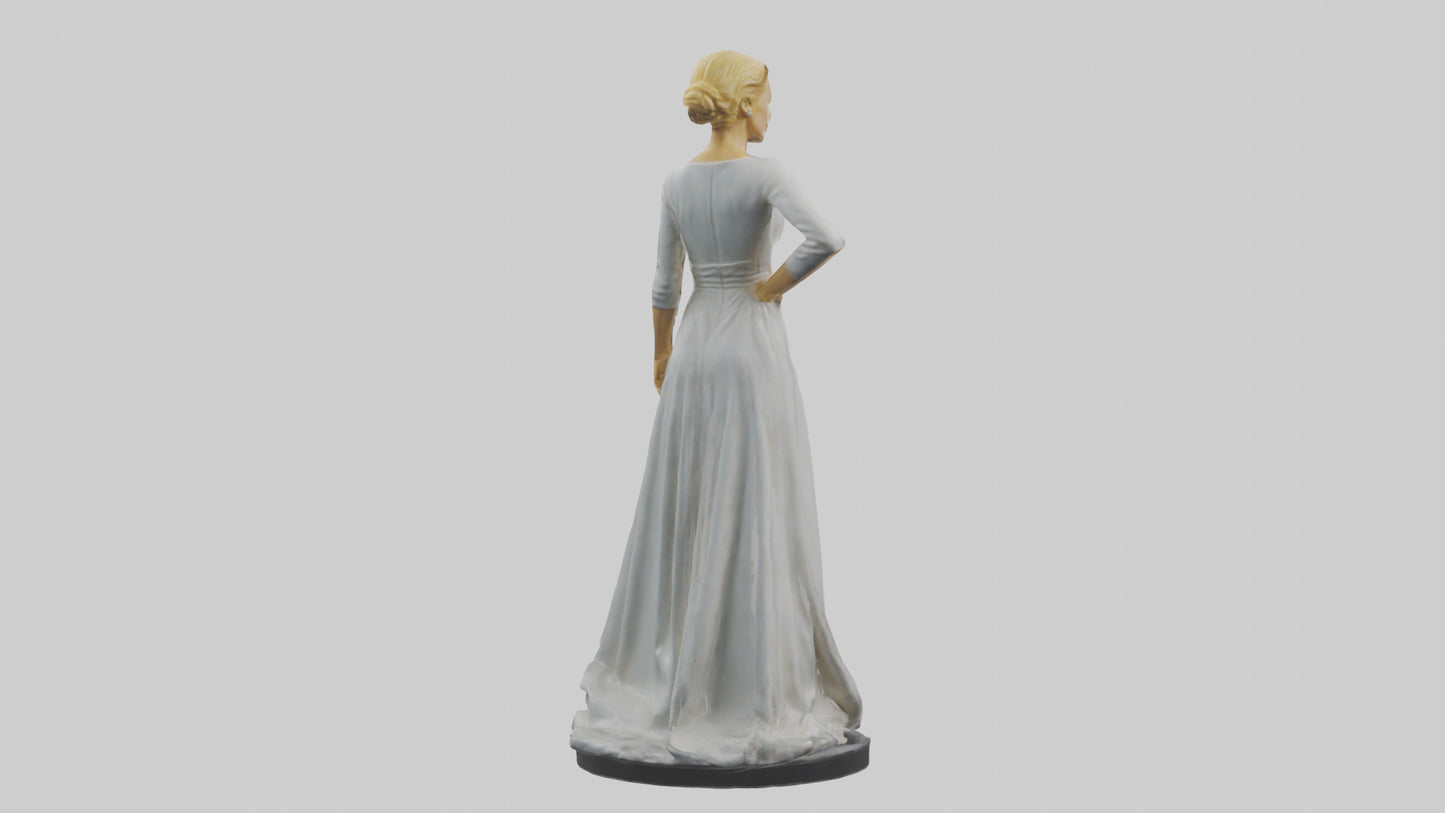 3D model Grace Kelly statue model VR / AR / low-poly