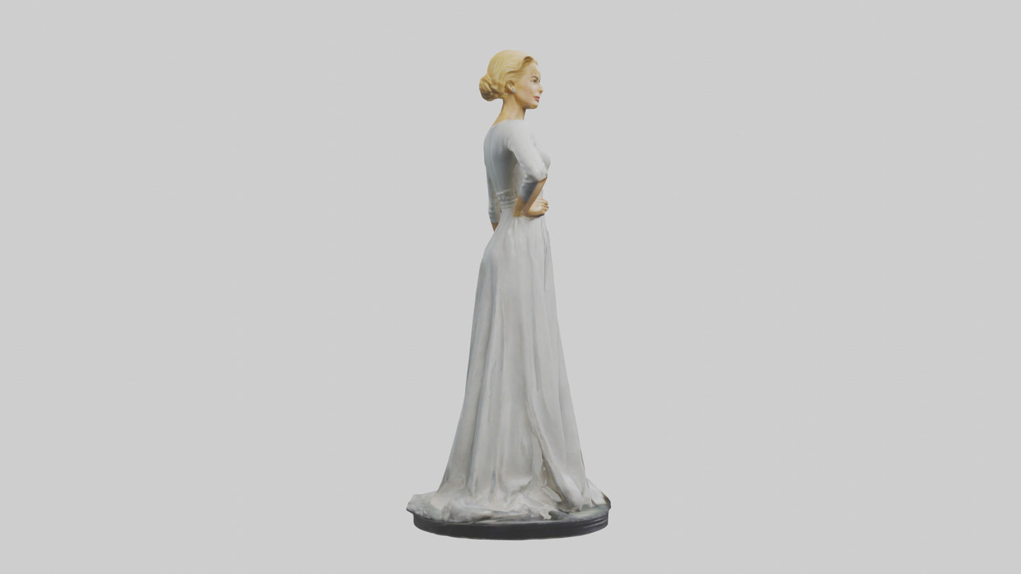 3D model Grace Kelly statue model VR / AR / low-poly