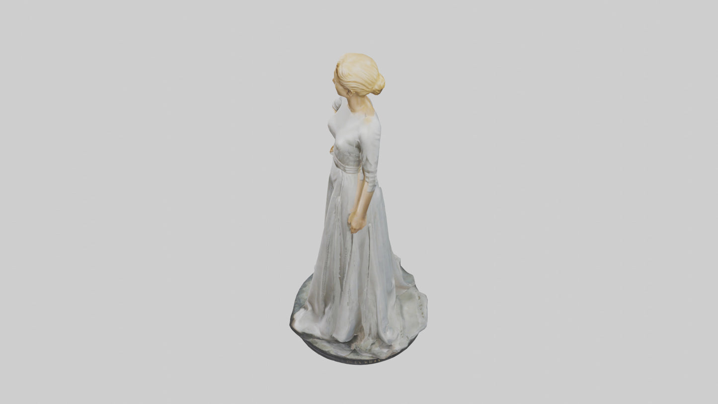 3D model Grace Kelly statue model VR / AR / low-poly