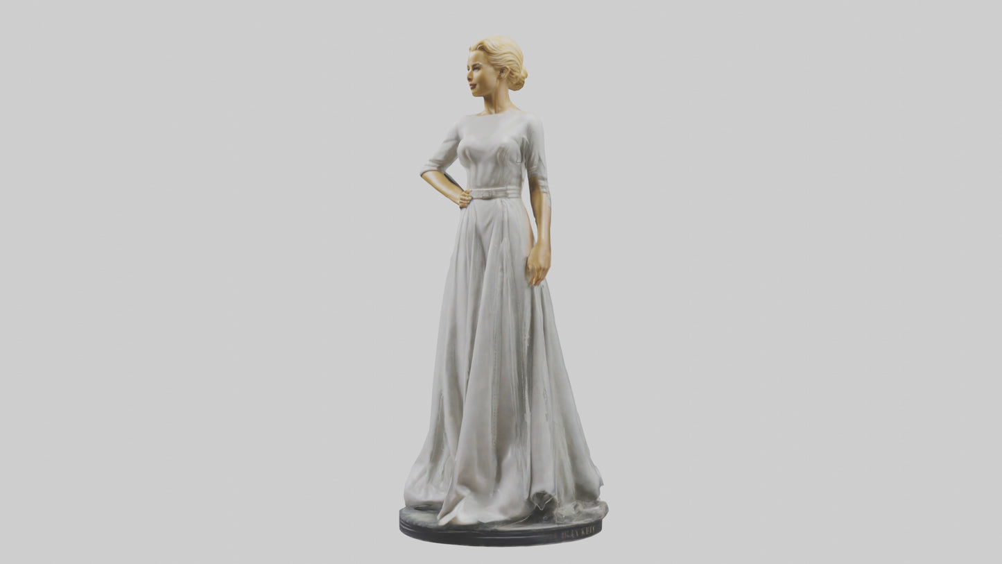 3D model Grace Kelly statue model VR / AR / low-poly