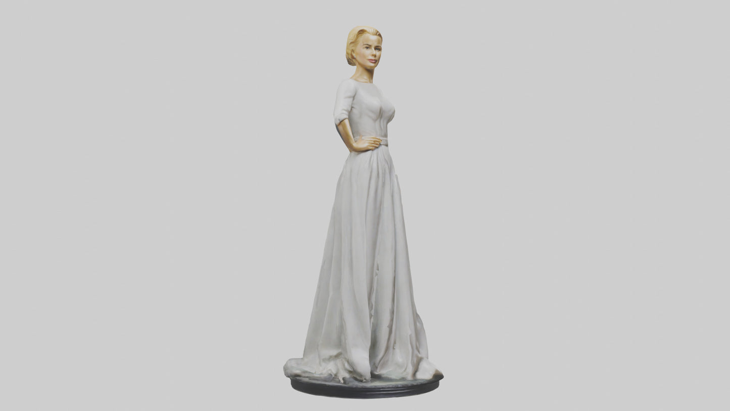 3D model Grace Kelly statue model VR / AR / low-poly