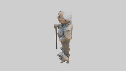 3D model Grandfather statue model VR / AR / low-poly