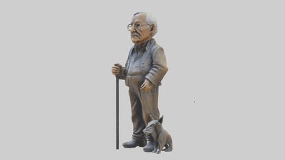 3D model Grandfather statue model VR / AR / low-poly