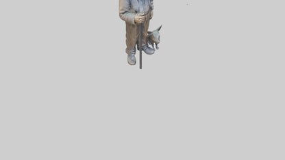 3D model Grandfather statue model VR / AR / low-poly