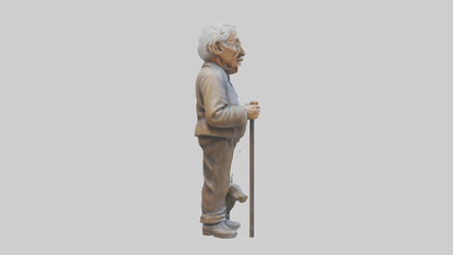 3D model Grandfather statue model VR / AR / low-poly