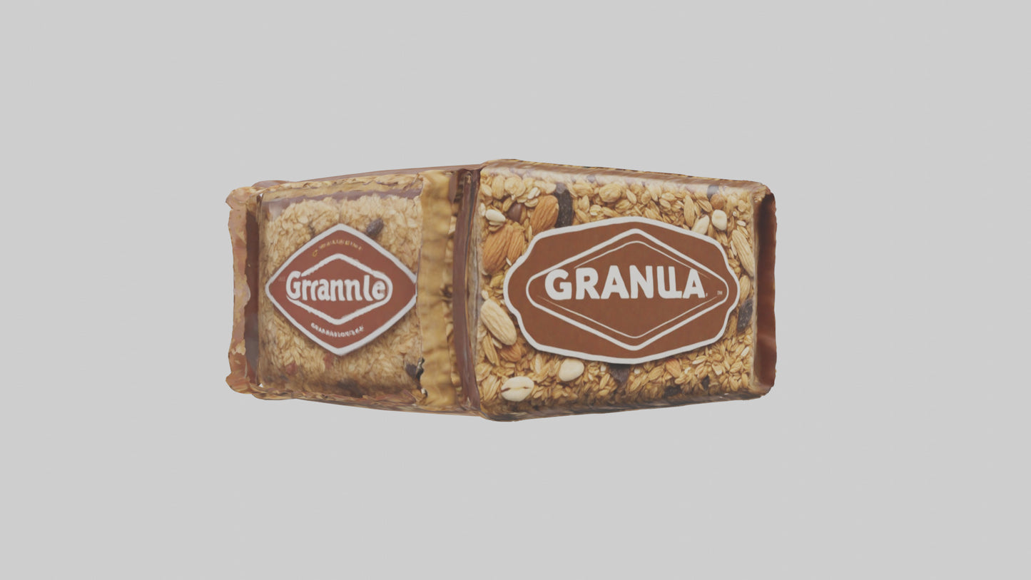 3D model Granola Bar Pack model VR / AR / low-poly