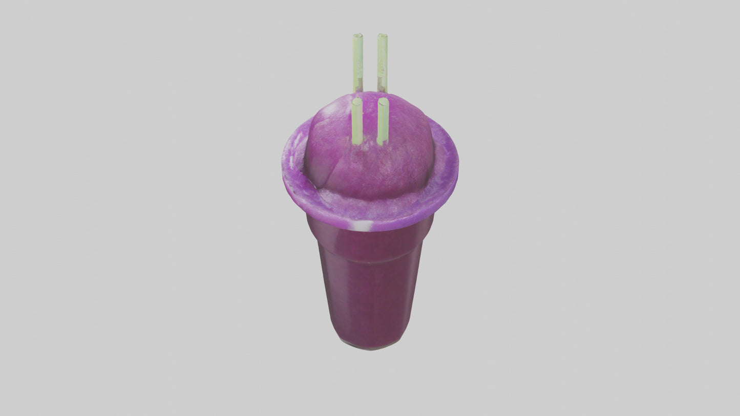 3D model Grape slushie model VR / AR / low-poly