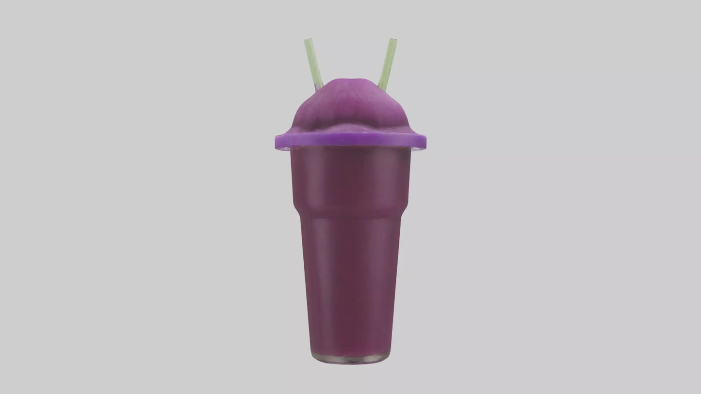 3D model Grape slushie model VR / AR / low-poly